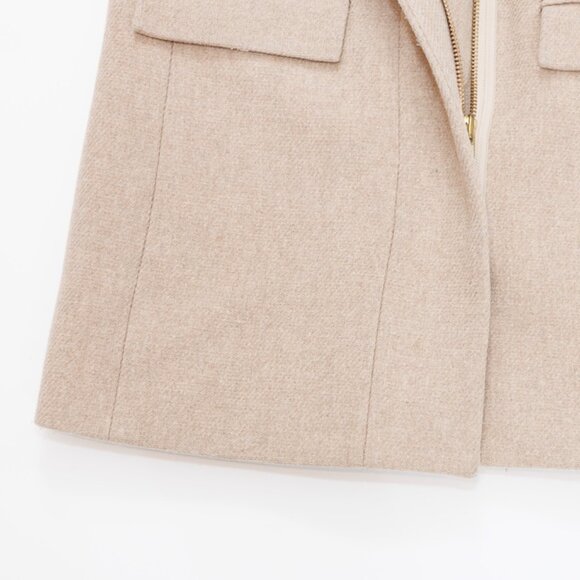 J. Crew by Nello Gori Stadium Cloth Coat Women's Size 4 Camel - Picture 4 of 14